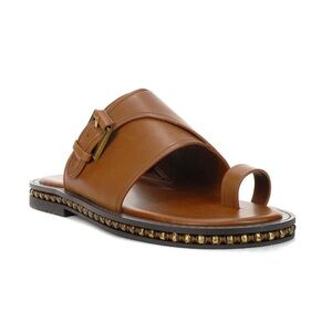 Vince Camuto Cooliann Toe-loop Slide Sandals with Buckle Detail